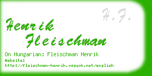 henrik fleischman business card